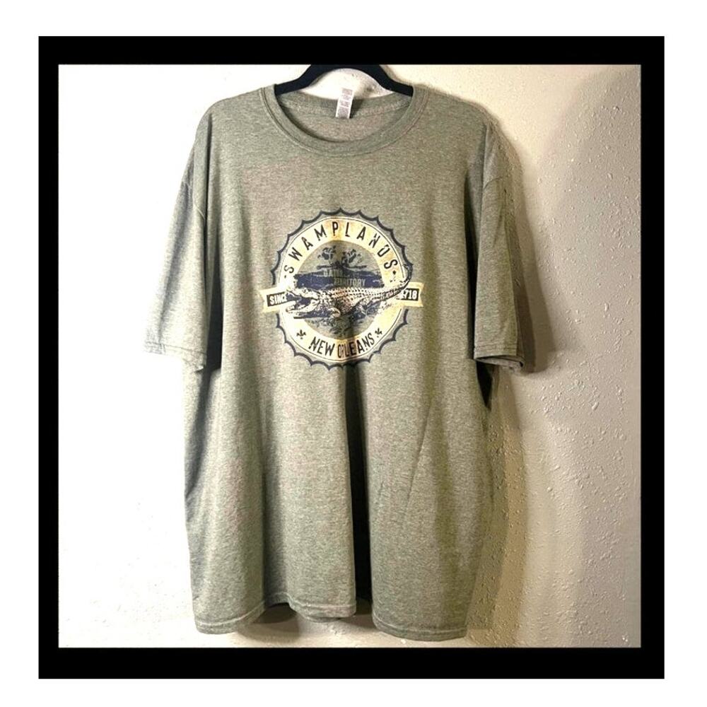 Swamplands New Orleans Since 1718 T Shirts Unisex moss green 2XL Vacation